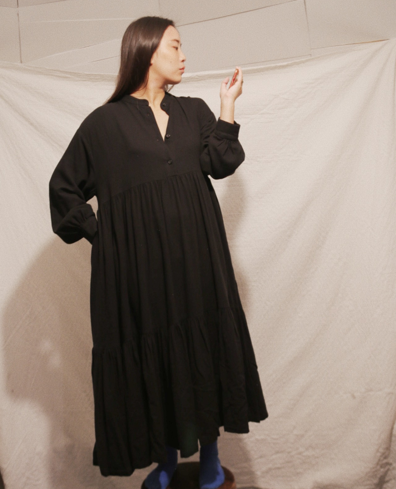 BLACK CRANE Tent Dress - Black | Garmentory