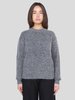 Samsoe & Samsoe Eta Crew Neck Sweater - Dark Grey Melange - Thumbnail 1