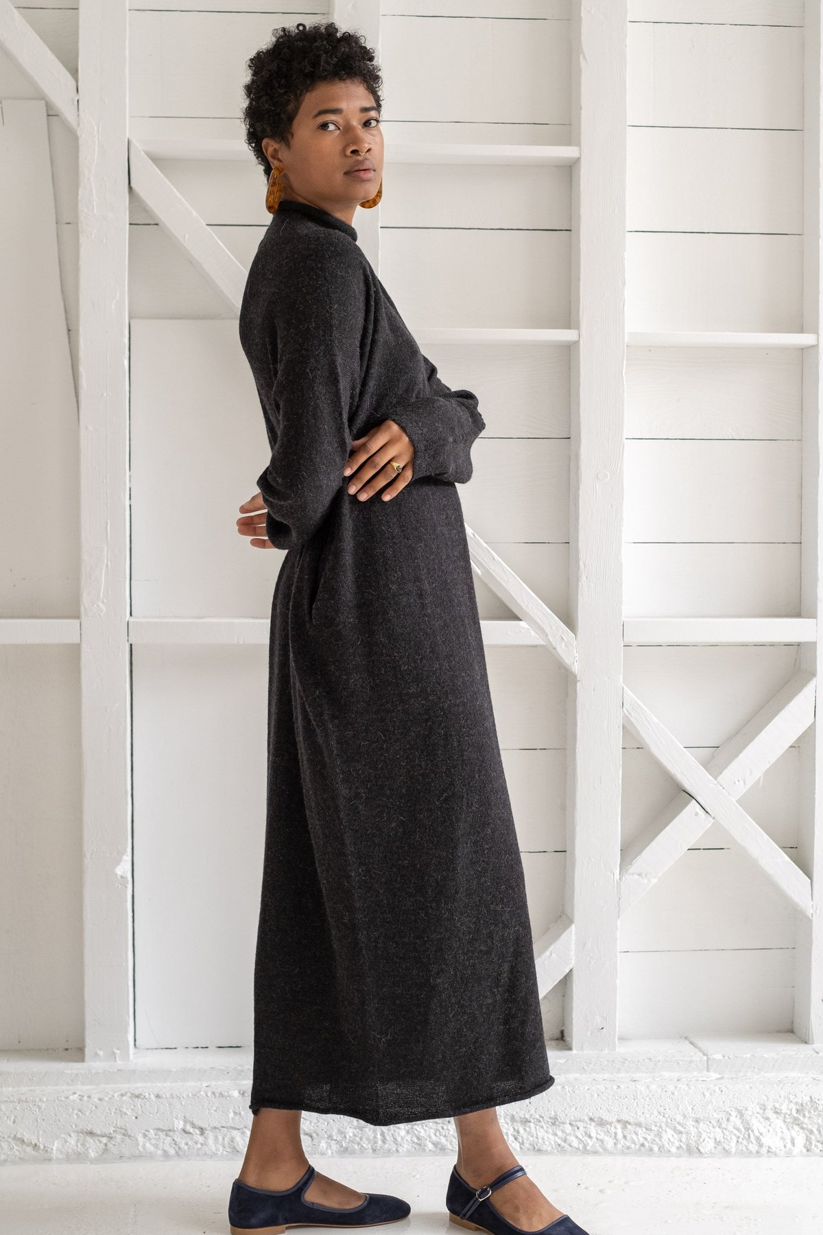 LAUREN MANOOGIAN】OVERSIZE ROLLNECK DRESS OVERSIZE-ROLLNECK-DRESS-