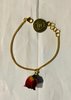 Dauphinette Vampire Rosebud Bracelet - resin/14k gold plate silver chain - Thumbnail 1