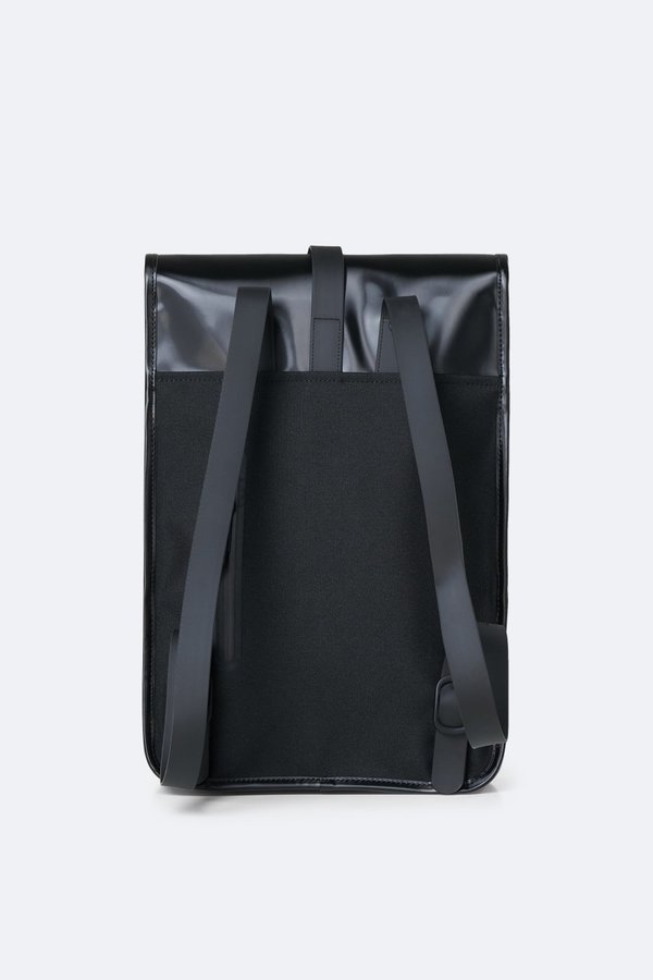Rains backpack mini - shiny black Rains backpack mini - shiny black