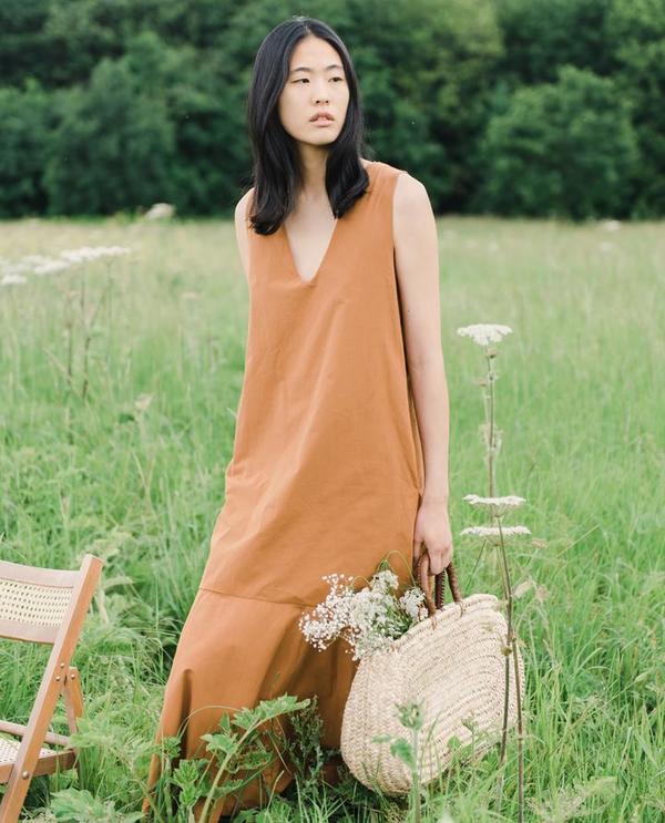 beaumont organic madelyn organic cotton dress - COFFEE beaumont organic madelyn organic cotton dress - COFFEE