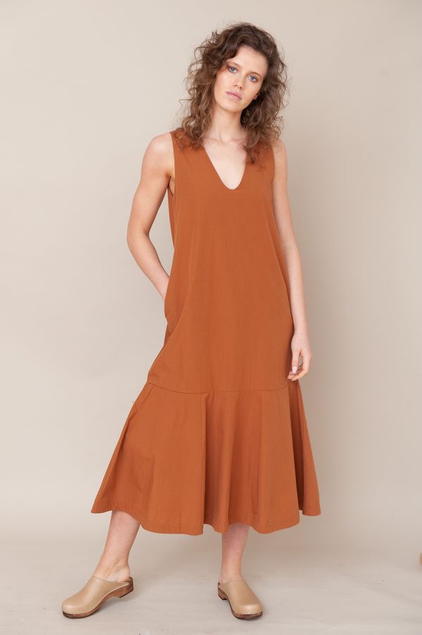 beaumont organic madelyn organic cotton dress - COFFEE beaumont organic madelyn organic cotton dress - COFFEE