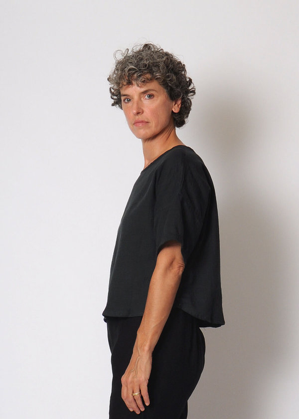 Conifer Crop Pullover Top - Black Conifer Crop Pullover Top - Black