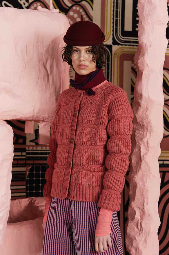 HENRIK VIBSKOV ロングカーディガン Henrik Vibskov CHUNKY TUBES CARDIGAN - Dusty Rose | Garmentory