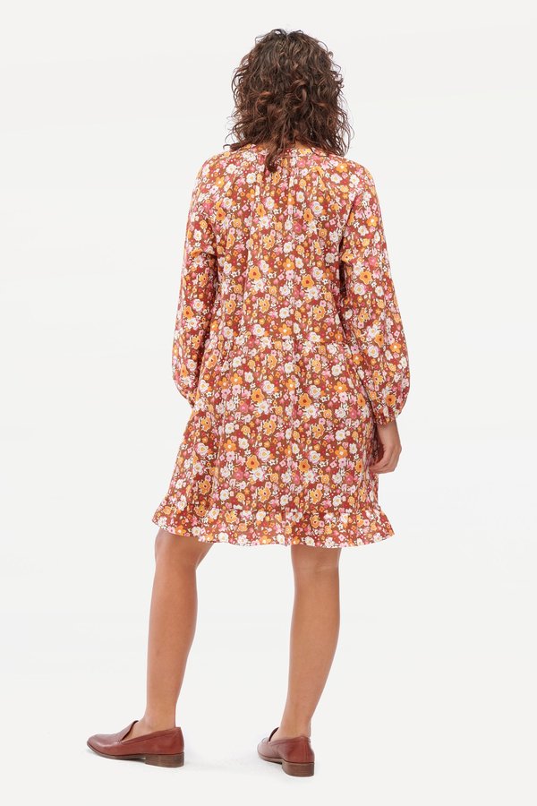 Lacausa Keyla Dress - Clay Watercolor Floral Lacausa Keyla Dress - Clay Watercolor Floral
