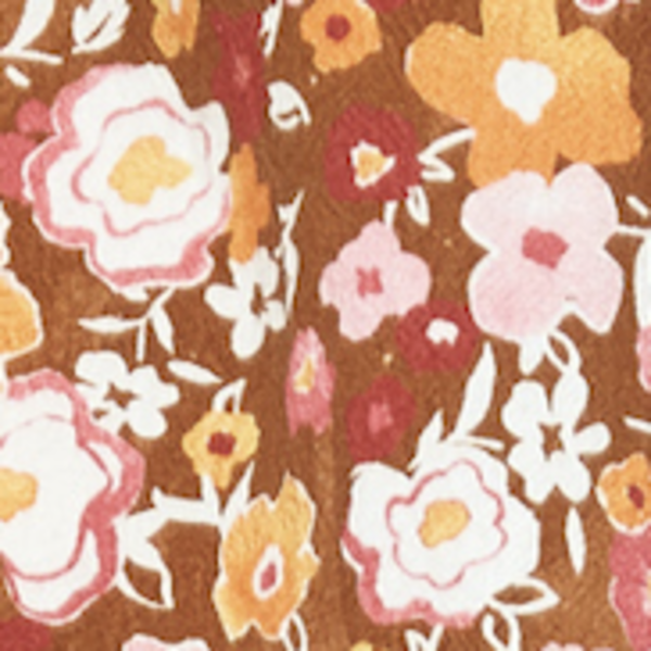 Lacausa Keyla Dress - Clay Watercolor Floral Lacausa Keyla Dress - Clay Watercolor Floral