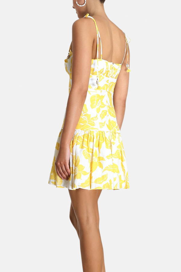 Zimmermann Bells Fit Flare Mini Dress - Yellow | Garmentory