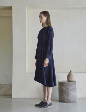 Maison De Ines Unbalanced String Dress - Navy Maison De Ines Unbalanced String Dress - Navy