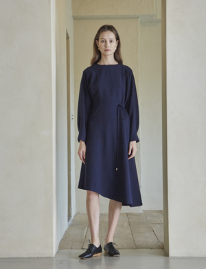 Maison De Ines Unbalanced String Dress - Navy Maison De Ines Unbalanced String Dress - Navy