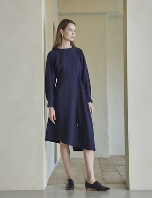 Maison De Ines Unbalanced String Dress - Navy Maison De Ines Unbalanced String Dress - Navy