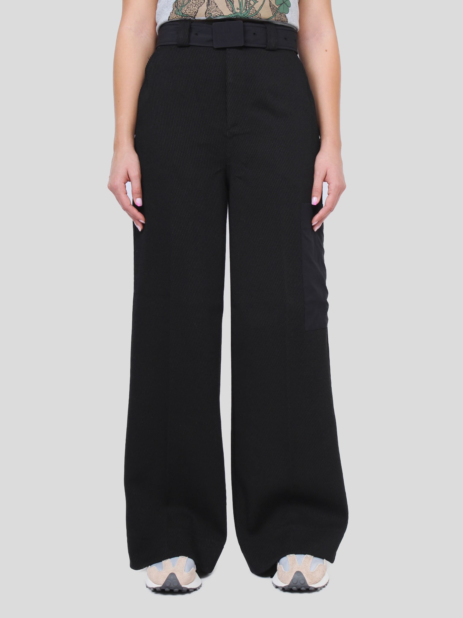 【送料&関税込】Ganni Twill Suit Pants Black Black Twill Suiting Cargo Pants | GANNI US