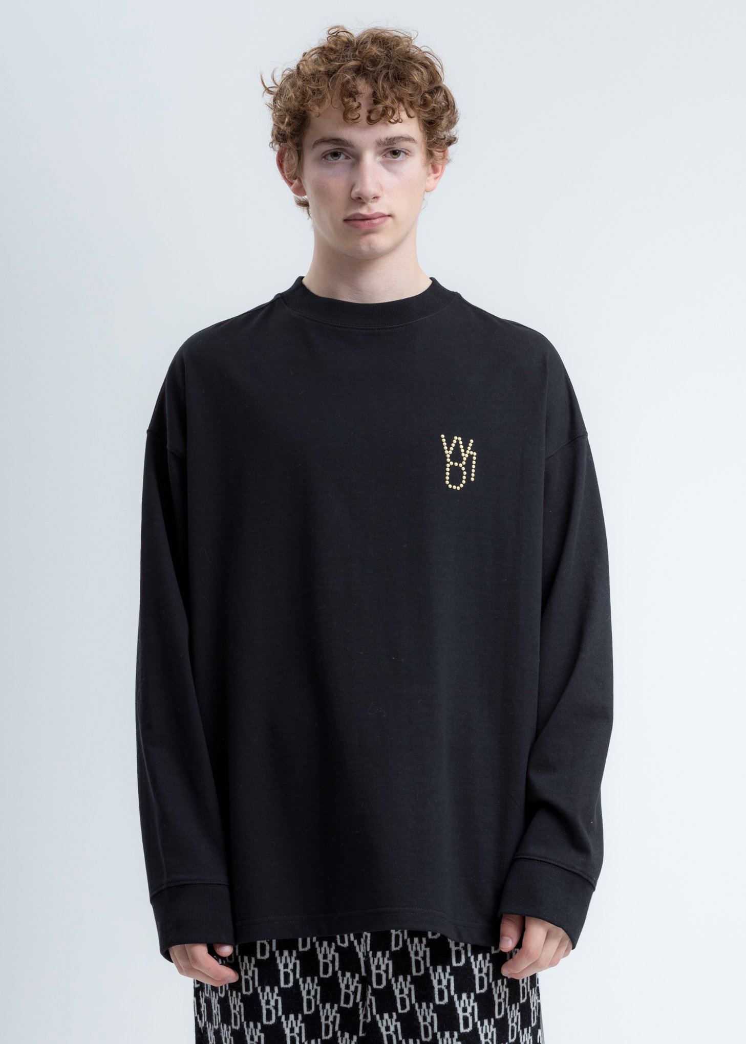【関税込み】We11done ブラック Wave Tシャツ 関税込み】We11done ブラック Wave Tシャツ (We11Done/Tシャツ