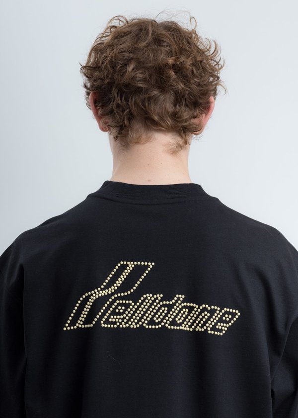we11done Pearl Logo T-Shirt - Black | Garmentory