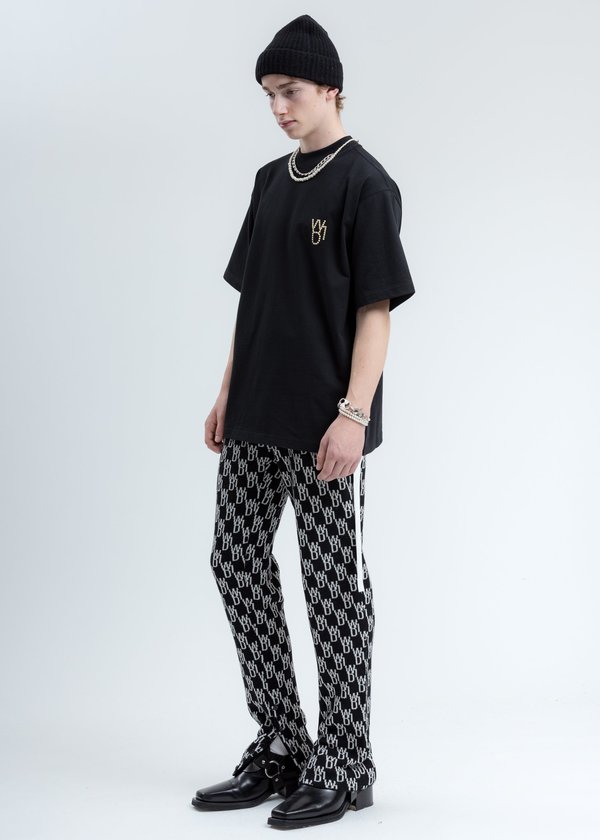 【関税込み】We11done ブラック Pearl Logo 長袖Tシャツ We11done Pearl Logo T-shirt | Black | FARFETCH GE