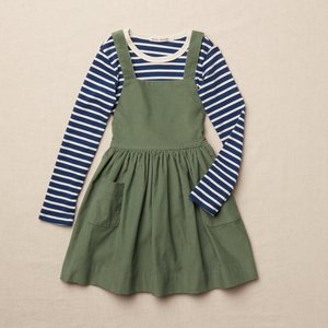 Kids Petits Vilains Inès Pinafore Dress - Lichen Kids Petits Vilains Inès Pinafore Dress - Lichen