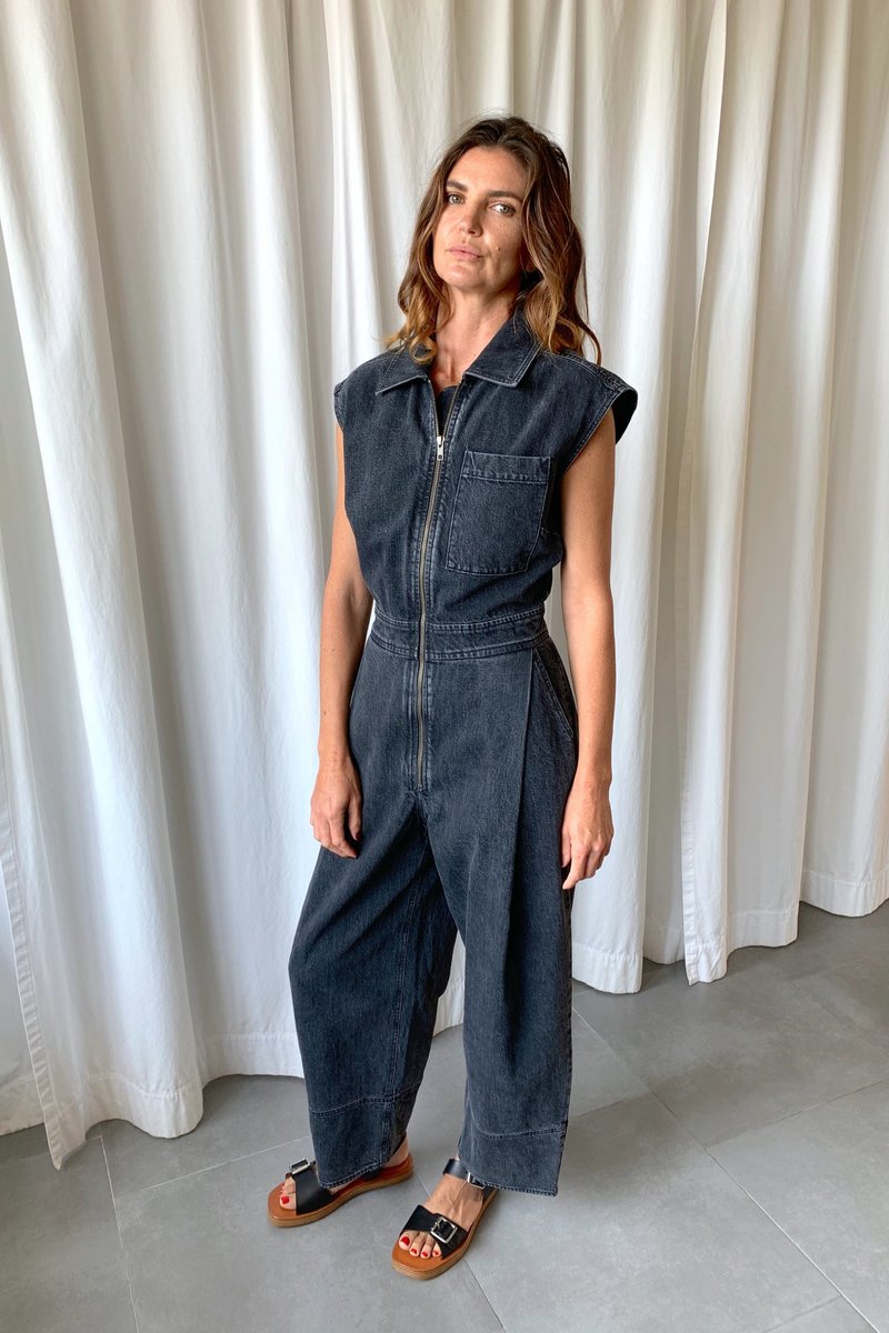 Rachel Comey Annin Jumpsuit - Washed Black | Garmentory