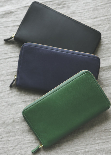 Minor History Tall Coupe Large Zip Wallet in Oiled Black, Kelly or Indigo Minor History Tall Coupe Large Zip Wallet in Oiled Black, Kelly or Indigo