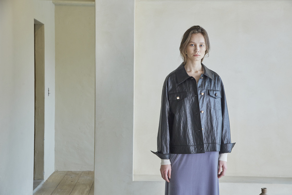 Maison De Ines Faux Leather Trucker Jacket