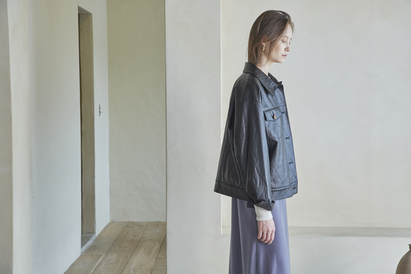 Maison De Ines Faux Leather Trucker Jacket