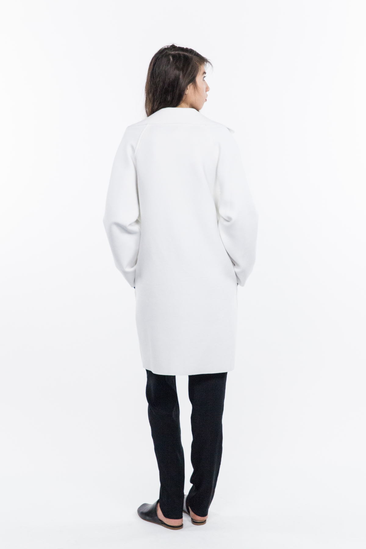 Norma Kamali Mens Bonded Trench - White - Image 2 of 2