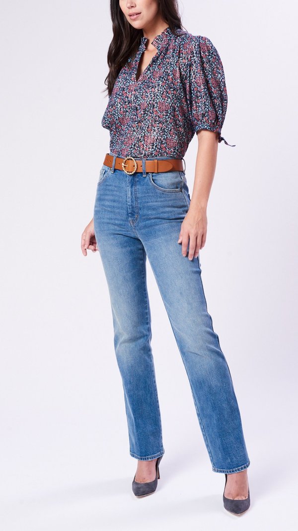 Loeffler Randall Leo Twisted Circle Buckle Belt - Cognac  display picture 2