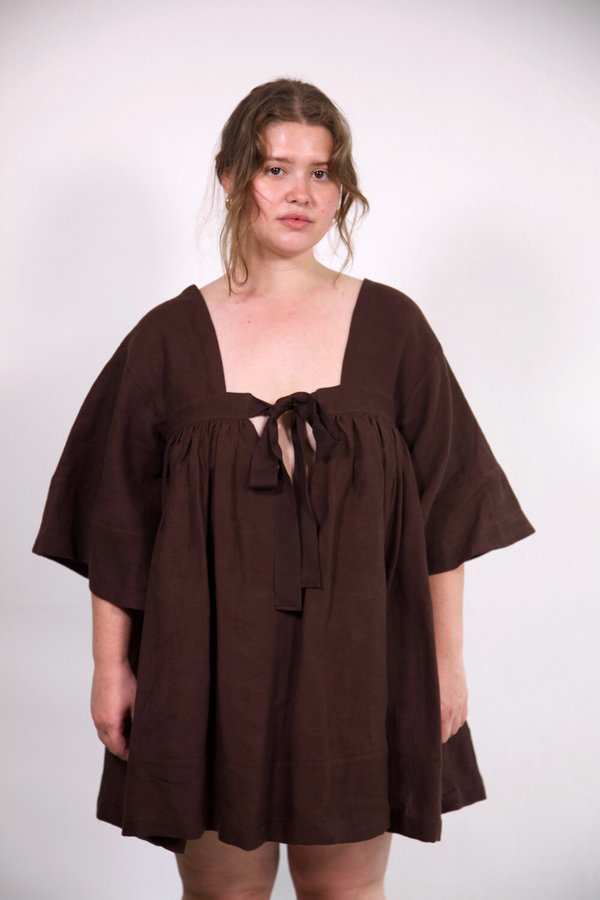 slim fit dress slacks Linen Tunic Dress Tia, Tunic Plus Size main image 0