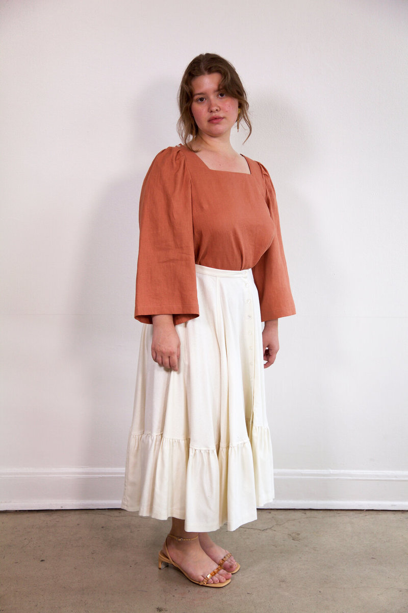 Town Clothes Rosa Skirt - Oyster Silk