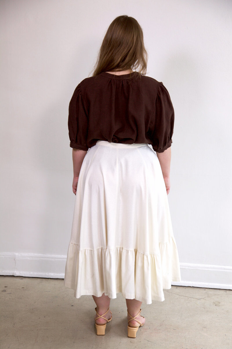 Town Clothes Rosa Skirt - Oyster Silk