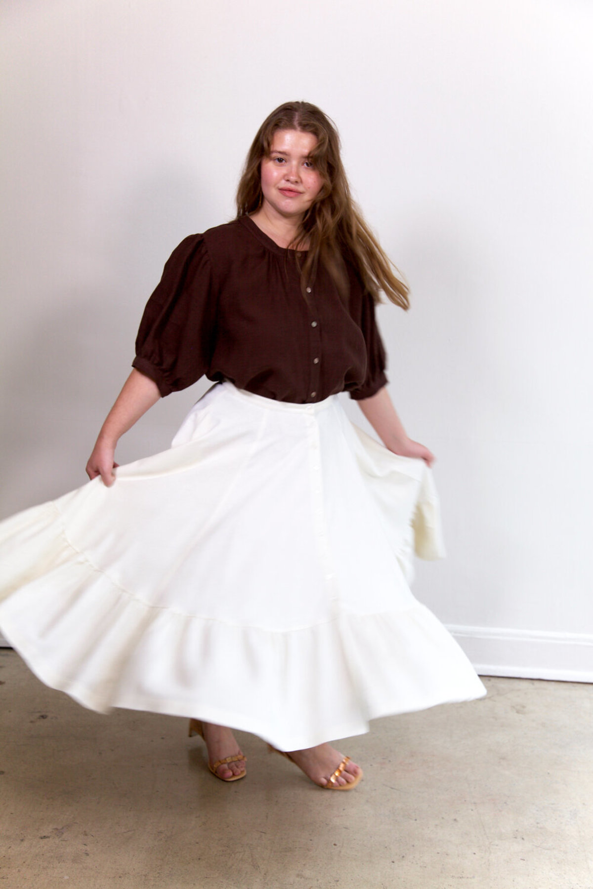 Town Clothes Rosa Skirt - Oyster Silk - Image 6 of 8
