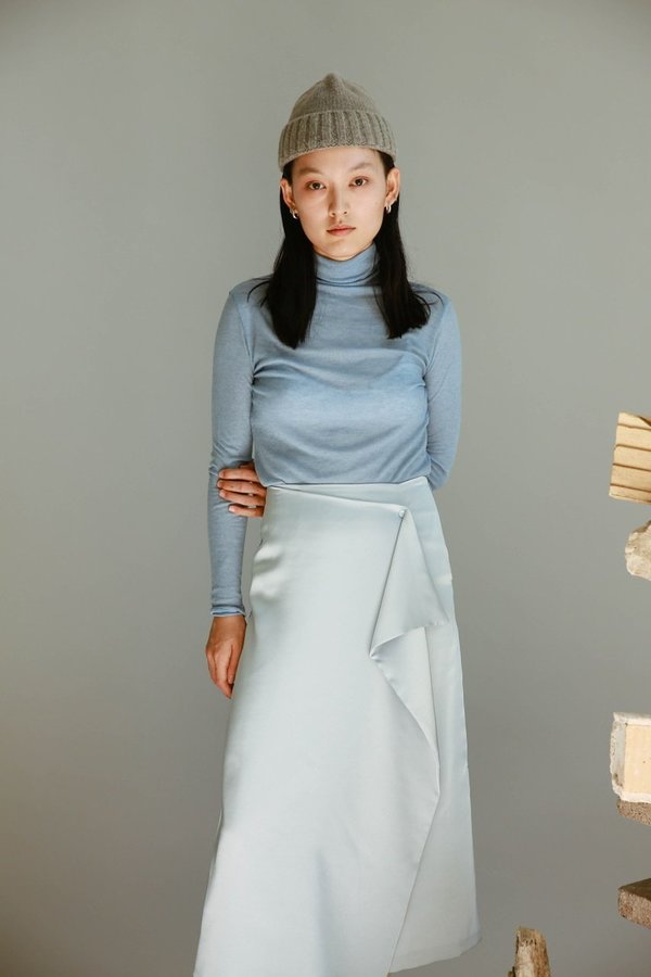 JOWA. Wave Silky Skirt - blue JOWA. Wave Silky Skirt - blue