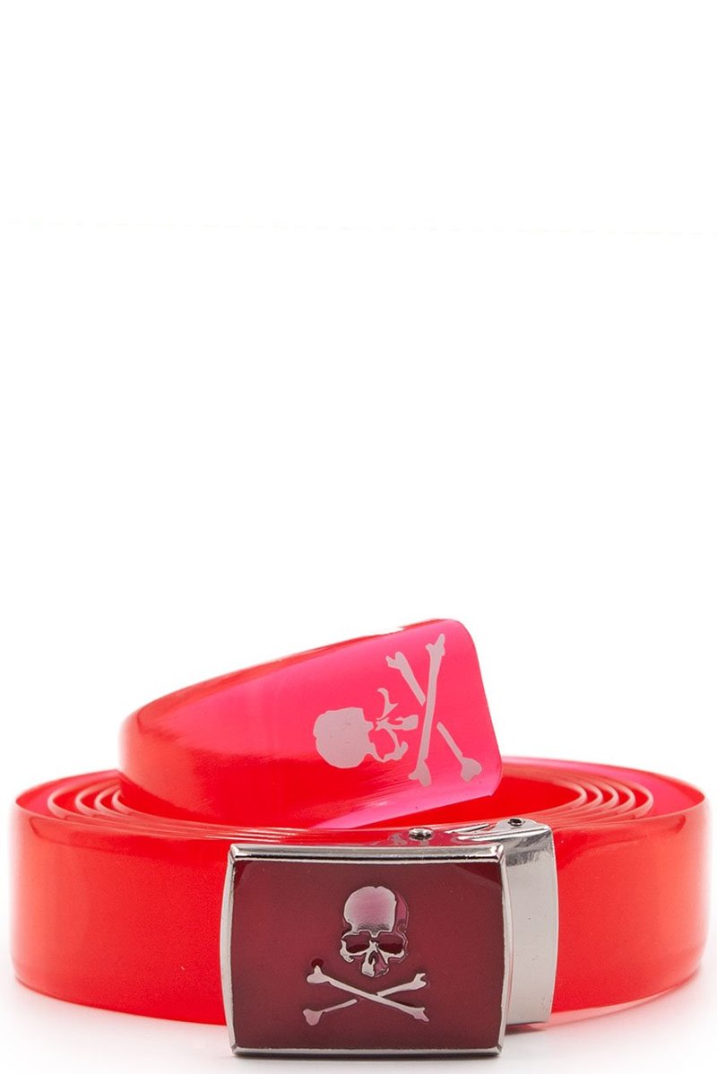 Mastermind World Logo Vinyl Belt - Red | Garmentory 