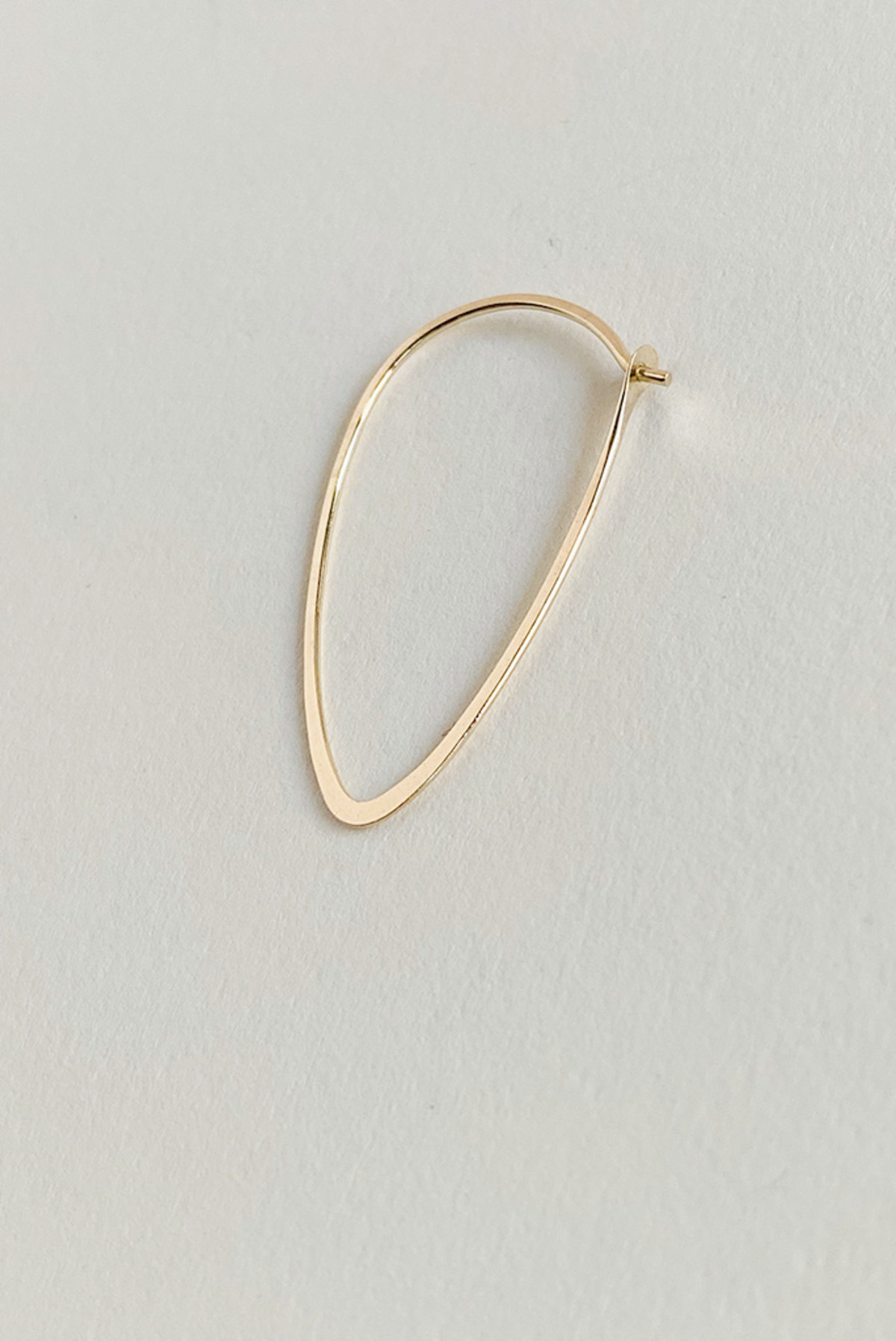 Melissa Joy Manning leaf tear drop hoops SLG - 14k gold | Garmentory