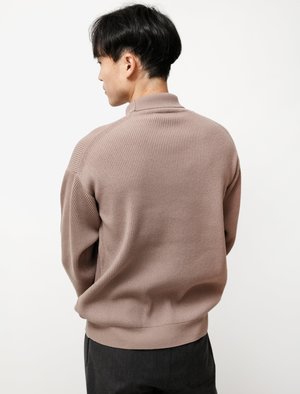 Auralee Super Fine Wool Rib Knit Turtleneck - Brown | Garmentory