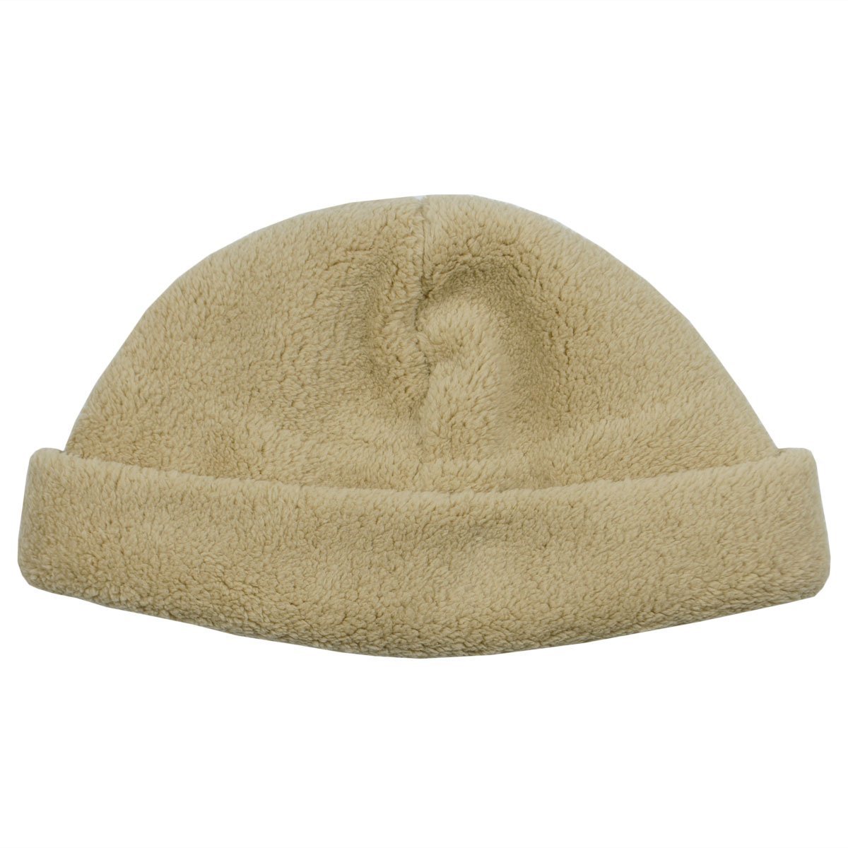 cableami Boa Fleece Drawcord Hat - Beige - Image 1 of 3