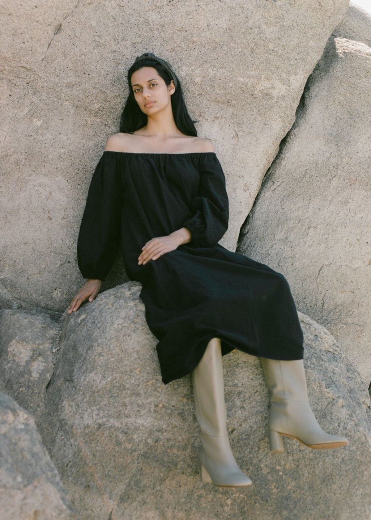 Ozma  Ana Dress  Manta Cotton - Black - Image 2 of 3