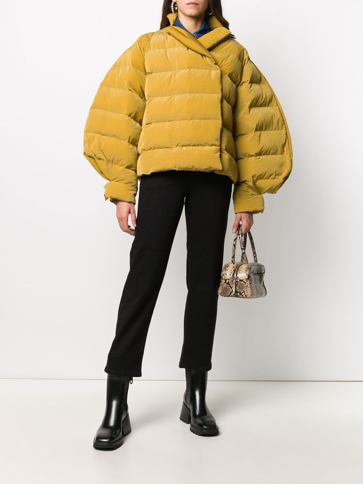 HENRIK VIBSKOV - Tiles Short Jacket - Yellow Tiles | Garmentory