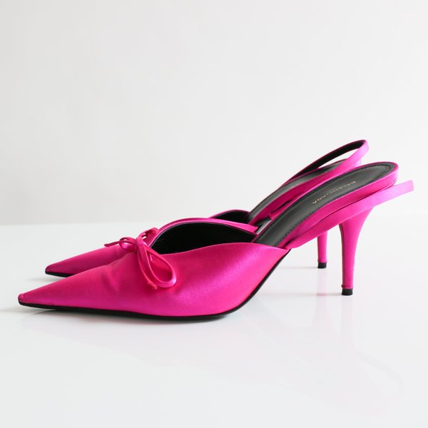 Pre-loved] Balenciaga Knife 40 Satin Heels | Garmentory