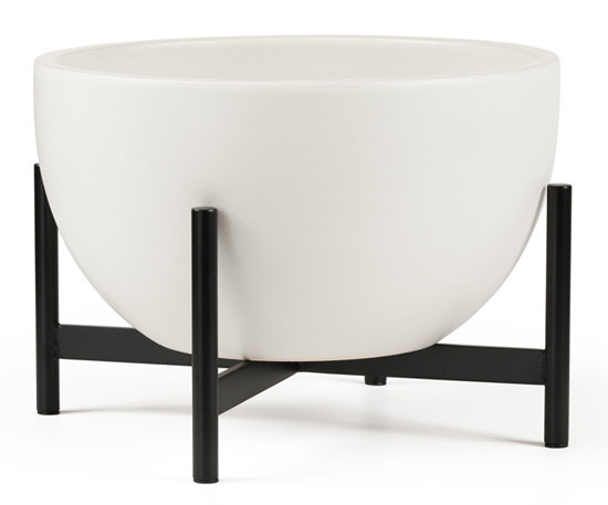 Modernica Case Study Ceramic Bowl With Metal Stand, M Modernica Case Study Ceramic Bowl With Metal Stand, M