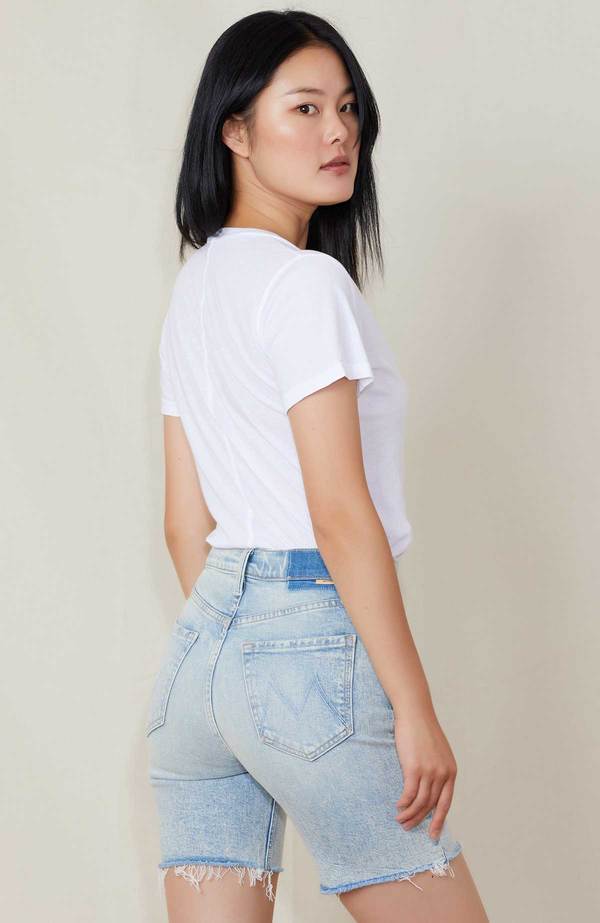 Monrow Superfine Jersey V Neck Tee - White Monrow Superfine Jersey V Neck Tee - White