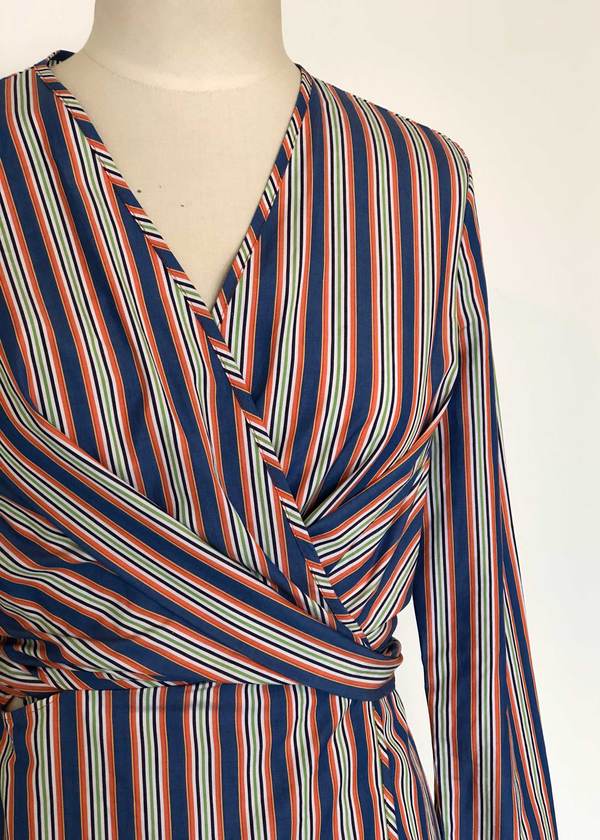 Not specified Darcy Dress (Blue & Orange Stripe Sample) Not specified Darcy Dress (Blue & Orange Stripe Sample)