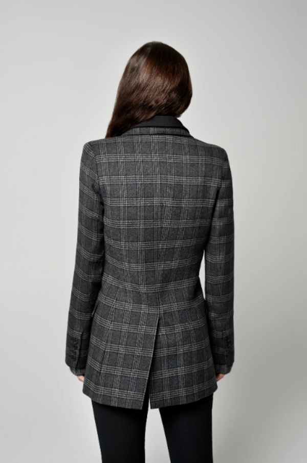 Smythe Double Collar Blazer - Charcoal 
