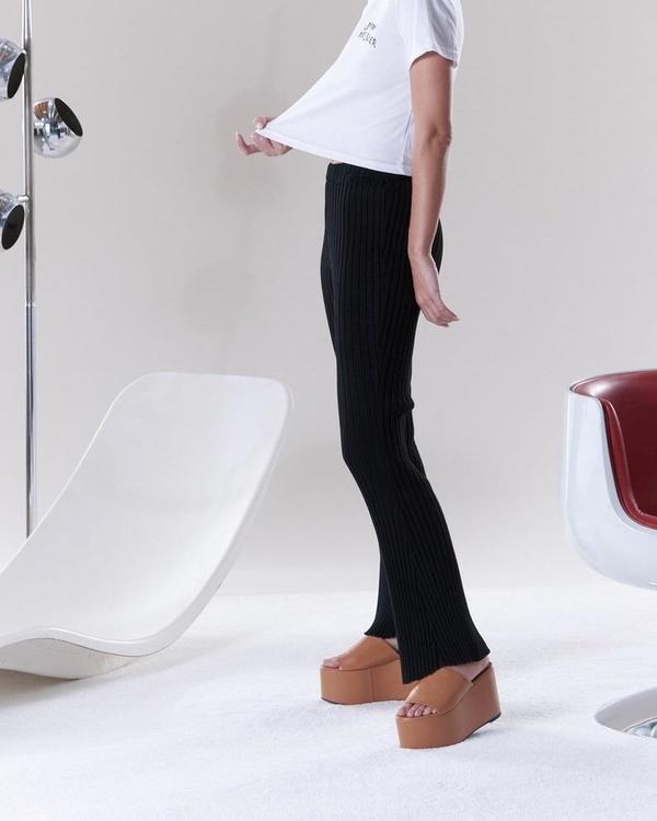 Simon Miller WELTON BELL PANT - Black Simon Miller WELTON BELL PANT - Black