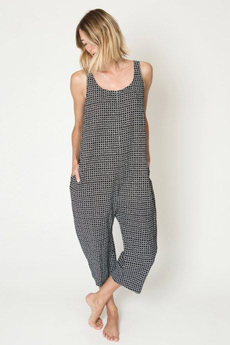 Gary Jumpsuit Black Grid Gary Jumpsuit Black Grid