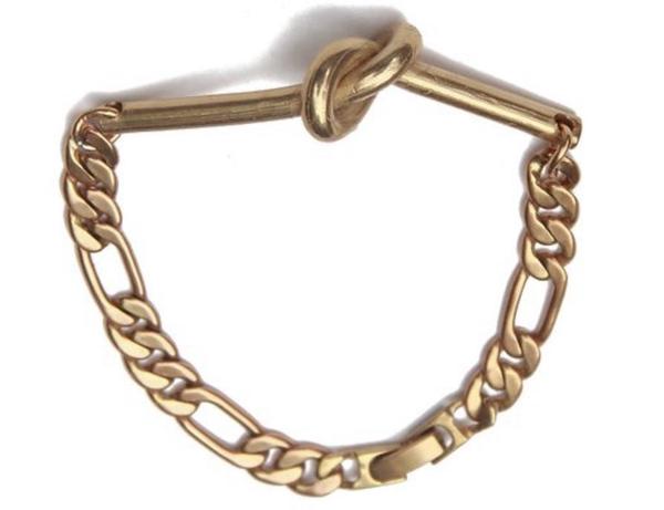 Water & Stone Knot ID Bracelet - Brass Water & Stone Knot ID Bracelet - Brass