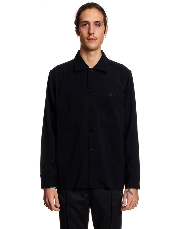 Needles Long Sleeved Shirt Jacket - Black Needles Long Sleeved Shirt Jacket - Black