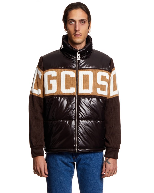 GCDS Down Jacket with Print - Black GCDS Down Jacket with Print - Black
