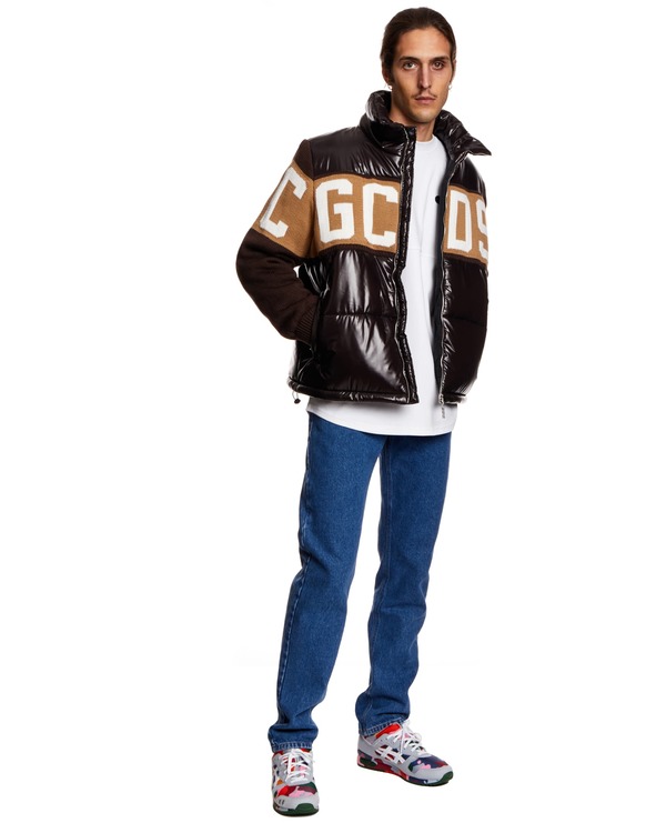 GCDS Down Jacket with Print - Black GCDS Down Jacket with Print - Black
