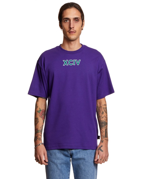 GCDS T shirt with Print - Purple GCDS T shirt with Print - Purple