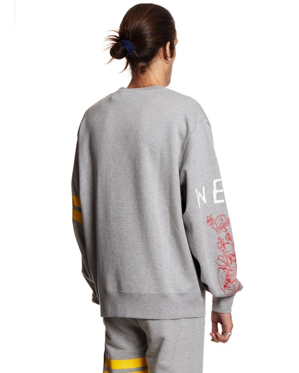 GCDS Over Nascar Sweatshirt - Gray GCDS Over Nascar Sweatshirt - Gray
